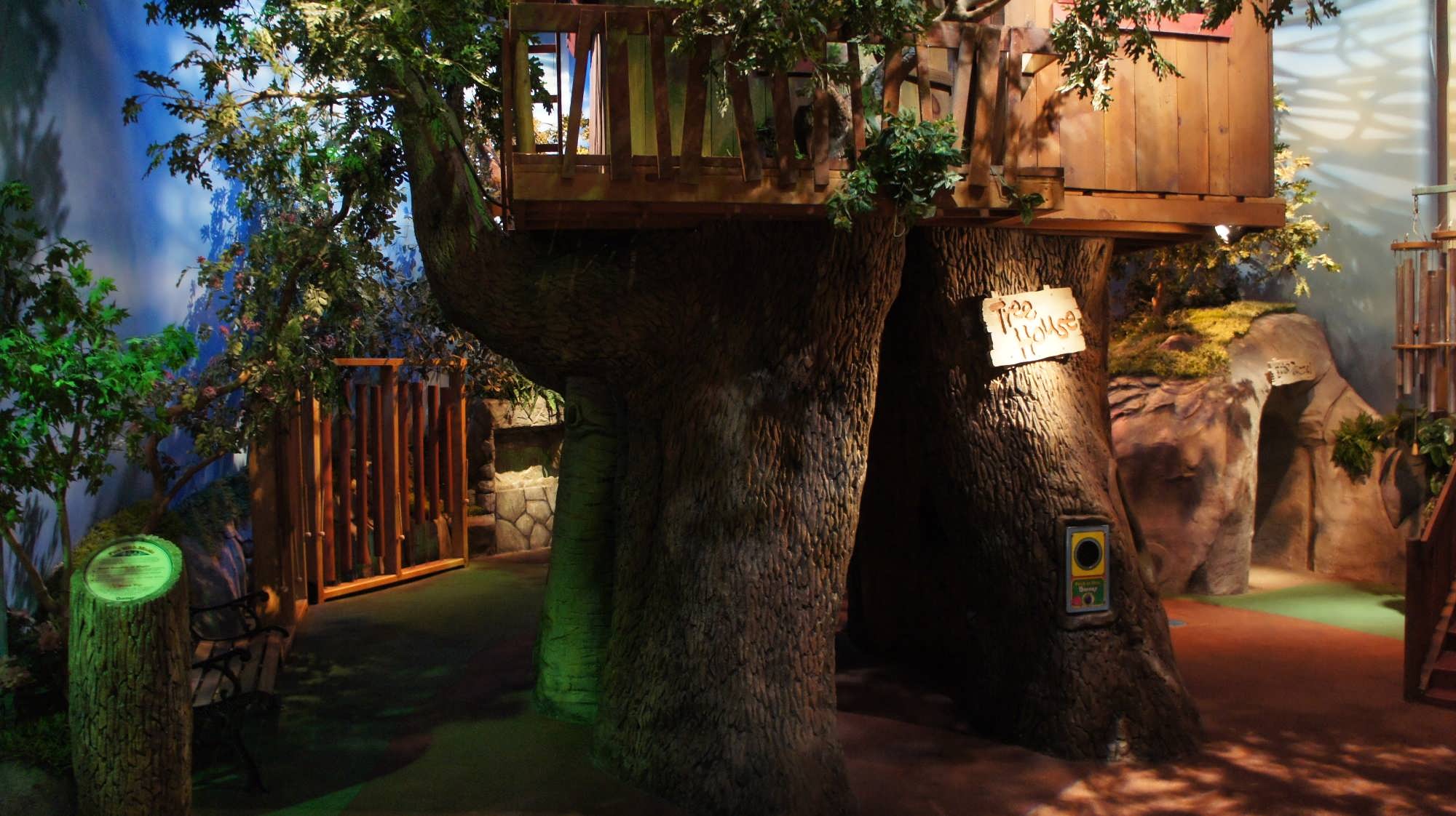 Barney’s Backyard features this tree house and much more